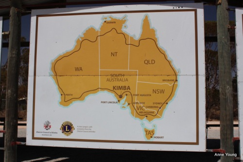 Australia, Kimba, half way, map,